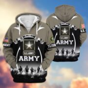 Premium US Veterans Zip Hoodie ATTN150821, Gifts For US Veterans, Gifts On Father's Day, Veterans Day. - Image 4