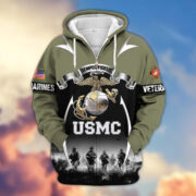 Premium US Veterans Zip Hoodie ATTN150821, Gifts For US Veterans, Gifts On Father's Day, Veterans Day. - Image 20