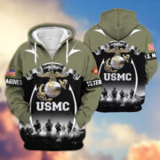 Premium US Veterans Zip Hoodie ATTN150821, Gifts For US Veterans, Gifts On Father's Day, Veterans Day. - Image 22
