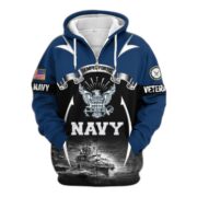 Premium US Veterans Zip Hoodie ATTN150821, Gifts For US Veterans, Gifts On Father's Day, Veterans Day. - Image 11