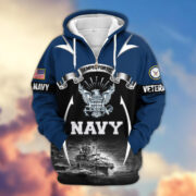 Premium US Veterans Zip Hoodie ATTN150821, Gifts For US Veterans, Gifts On Father's Day, Veterans Day. - Image 11