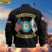 Premium Custom USCG Veteran Bomber Jacket VPVC804105, Gifts For Coast Guard Veteran, Gifts On Father's Day, Veterans Day. - Image 3