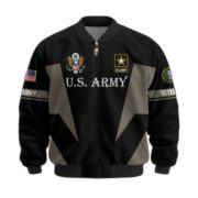 Premium US Veterans Bomber Jacket ATTN250821, Gifts For US Veterans, Gifts On Father's Day, Veterans Day. - Image 3