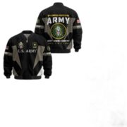 Premium US Veterans Bomber Jacket ATTN250821, Gifts For US Veterans, Gifts On Father's Day, Veterans Day.