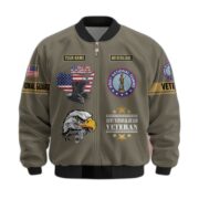 Premium Custom US Veterans Bomber Jacket CPVC080901, Gifts For US Veterans, Gifts On Father's Day, Veterans Day. - Image 9
