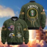 Premium Custom US Veterans Bomber Jacket CPVC080901, Gifts For US Veterans, Gifts On Father's Day, Veterans Day. - Image 2