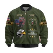 Premium Custom US Veterans Bomber Jacket CPVC080901, Gifts For US Veterans, Gifts On Father's Day, Veterans Day. - Image 3