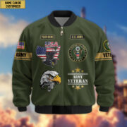 Premium Custom US Veterans Bomber Jacket CPVC080901, Gifts For US Veterans, Gifts On Father's Day, Veterans Day. - Image 3