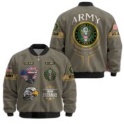 Premium Custom US Veterans Bomber Jacket CPVC080901, Gifts For US Veterans, Gifts On Father's Day, Veterans Day. - Image 5