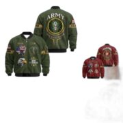 Premium Custom US Veterans Bomber Jacket CPVC080901, Gifts For US Veterans, Gifts On Father's Day, Veterans Day.