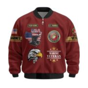 Premium Custom US Veterans Bomber Jacket CPVC080901, Gifts For US Veterans, Gifts On Father's Day, Veterans Day. - Image 18