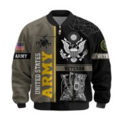 Premium US Veterans Bomber Jacket BPHN220812, Gifts For US Veterans, Gifts On Father's Day, Veterans Day. - Image 2