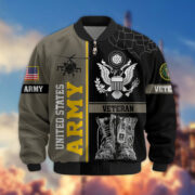 Premium US Veterans Bomber Jacket BPHN220812, Gifts For US Veterans, Gifts On Father's Day, Veterans Day. - Image 2