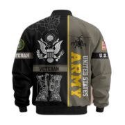 Premium US Veterans Bomber Jacket BPHN220812, Gifts For US Veterans, Gifts On Father's Day, Veterans Day. - Image 3