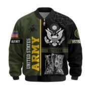 Premium US Veterans Bomber Jacket BPHN220812, Gifts For US Veterans, Gifts On Father's Day, Veterans Day. - Image 4