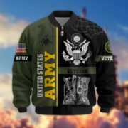 Premium US Veterans Bomber Jacket BPHN220812, Gifts For US Veterans, Gifts On Father's Day, Veterans Day. - Image 4