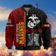 Premium US Veterans Bomber Jacket BPHN220812, Gifts For US Veterans, Gifts On Father's Day, Veterans Day. - Image 12