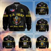 Premium US Veterans Bomber Jacket BPHN190814, Gifts For US Veterans, Gifts On Father's Day, Veterans Day.
