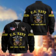 Premium US Veterans Bomber Jacket BPHN190814, Gifts For US Veterans, Gifts On Father's Day, Veterans Day. - Image 8