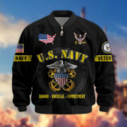 Premium US Veterans Bomber Jacket BPHN190814, Gifts For US Veterans, Gifts On Father's Day, Veterans Day. - Image 9