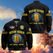 Premium US Veterans Bomber Jacket BPHN190814, Gifts For US Veterans, Gifts On Father's Day, Veterans Day. - Image 29