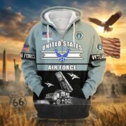 Premium US Veterans Zip Hoodie ATTN260821, Gifts For US Veterans, Gifts On Father's Day, Veterans Day. - Image 23