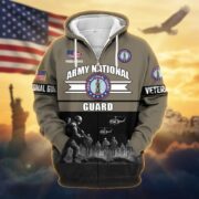 Premium US Veterans Zip Hoodie ATTN260821, Gifts For US Veterans, Gifts On Father's Day, Veterans Day. - Image 8