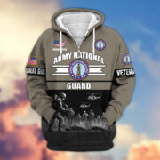 Premium US Veterans Zip Hoodie ATTN260821, Gifts For US Veterans, Gifts On Father's Day, Veterans Day. - Image 8