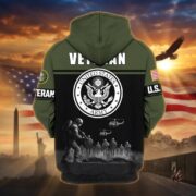 Premium US Veterans Zip Hoodie ATTN260821, Gifts For US Veterans, Gifts On Father's Day, Veterans Day. - Image 6