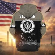 Premium US Veterans Zip Hoodie ATTN260821, Gifts For US Veterans, Gifts On Father's Day, Veterans Day. - Image 3