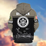 Premium US Veterans Zip Hoodie ATTN260821, Gifts For US Veterans, Gifts On Father's Day, Veterans Day. - Image 3