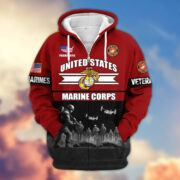 Premium US Veterans Zip Hoodie ATTN260821, Gifts For US Veterans, Gifts On Father's Day, Veterans Day. - Image 17