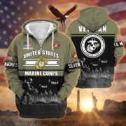 Premium US Veterans Zip Hoodie ATTN260821, Gifts For US Veterans, Gifts On Father's Day, Veterans Day. - Image 22