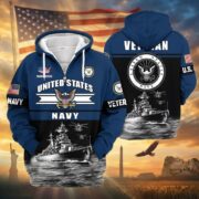 Premium US Veterans Zip Hoodie ATTN260821, Gifts For US Veterans, Gifts On Father's Day, Veterans Day. - Image 13