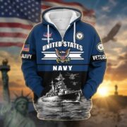 Premium US Veterans Zip Hoodie ATTN260821, Gifts For US Veterans, Gifts On Father's Day, Veterans Day. - Image 11