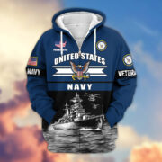 Premium US Veterans Zip Hoodie ATTN260821, Gifts For US Veterans, Gifts On Father's Day, Veterans Day. - Image 11