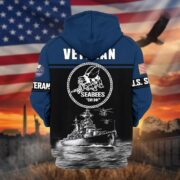 Premium US Veterans Zip Hoodie ATTN260821, Gifts For US Veterans, Gifts On Father's Day, Veterans Day. - Image 15