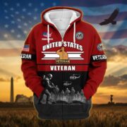 Premium US Veterans Zip Hoodie ATTN260821, Gifts For US Veterans, Gifts On Father's Day, Veterans Day. - Image 35