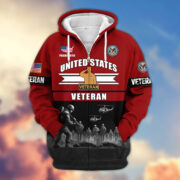 Premium US Veterans Zip Hoodie ATTN260821, Gifts For US Veterans, Gifts On Father's Day, Veterans Day. - Image 35
