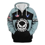 Premium US Veterans Zip Hoodie ATTN080921, Gifts For US Veterans, Gifts On Father's Day, Veterans Day. - Image 24