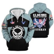 Premium US Veterans Zip Hoodie ATTN080921, Gifts For US Veterans, Gifts On Father's Day, Veterans Day. - Image 23
