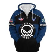 Premium US Veterans Zip Hoodie ATTN080921, Gifts For US Veterans, Gifts On Father's Day, Veterans Day. - Image 27