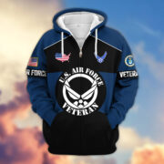 Premium US Veterans Zip Hoodie ATTN080921, Gifts For US Veterans, Gifts On Father's Day, Veterans Day. - Image 27
