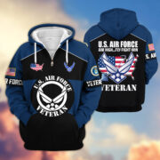 Premium US Veterans Zip Hoodie ATTN080921, Gifts For US Veterans, Gifts On Father's Day, Veterans Day. - Image 26