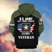 Premium US Veterans Zip Hoodie ATTN080921, Gifts For US Veterans, Gifts On Father's Day, Veterans Day. - Image 7