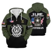 Premium US Veterans Zip Hoodie ATTN080921, Gifts For US Veterans, Gifts On Father's Day, Veterans Day. - Image 5