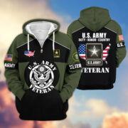 Premium US Veterans Zip Hoodie ATTN080921, Gifts For US Veterans, Gifts On Father's Day, Veterans Day. - Image 5