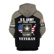 Premium US Veterans Zip Hoodie ATTN080921, Gifts For US Veterans, Gifts On Father's Day, Veterans Day. - Image 4