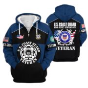 Premium US Veterans Zip Hoodie ATTN080921, Gifts For US Veterans, Gifts On Father's Day, Veterans Day. - Image 29