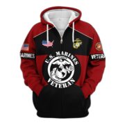 Premium US Veterans Zip Hoodie ATTN080921, Gifts For US Veterans, Gifts On Father's Day, Veterans Day. - Image 18